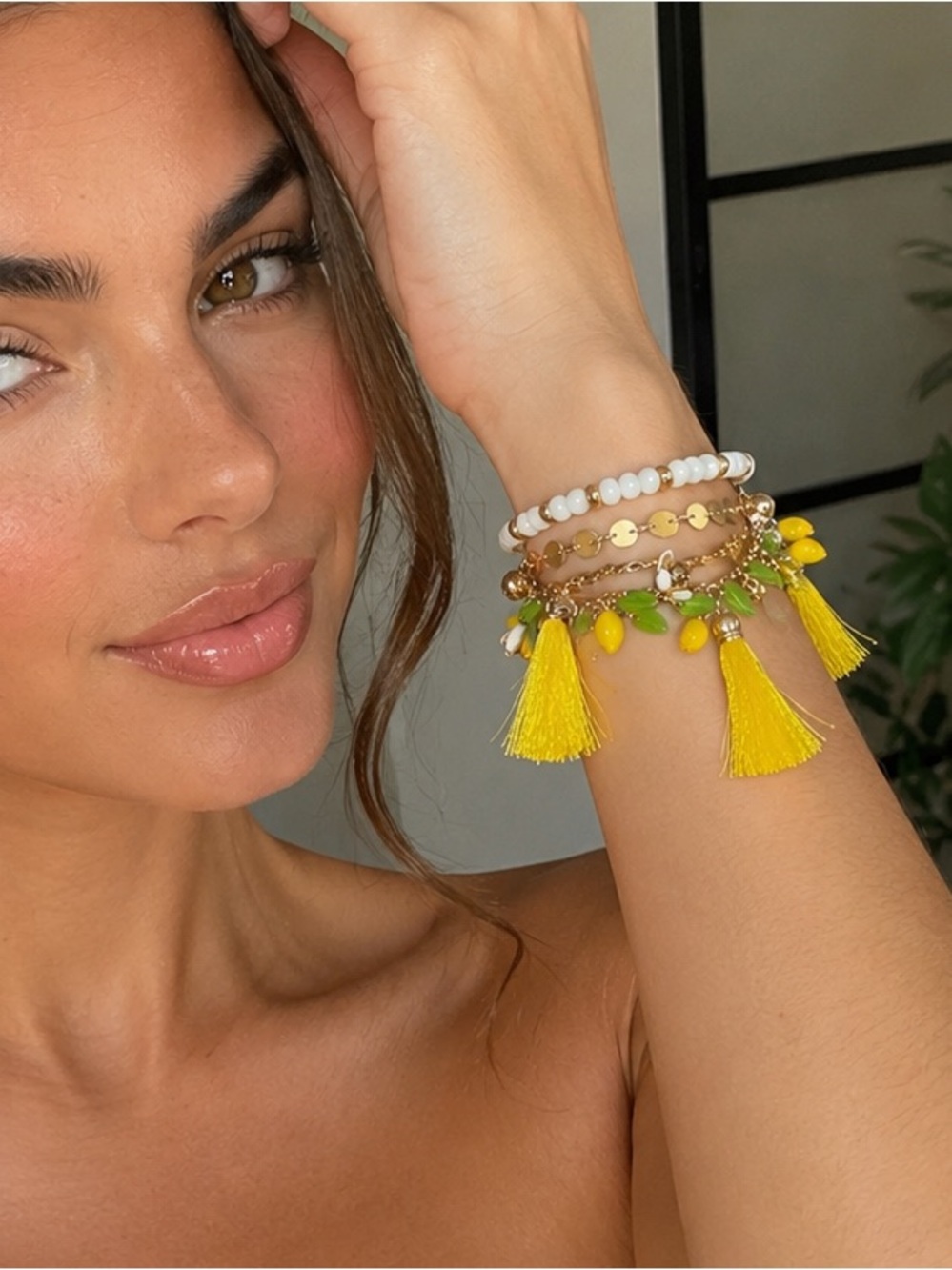 Lilly Pulitzer Lemon Tassel Charm Bracelet (LR111/2)